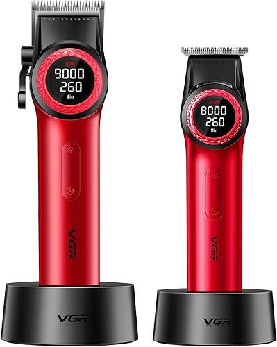 Miniatura 2 de VGR 001 y 977 - Cortapelos profesionales para hombres, cortapelos inalámbricos y recortadores de espacio cero, kit de corte de pelo con hoja de