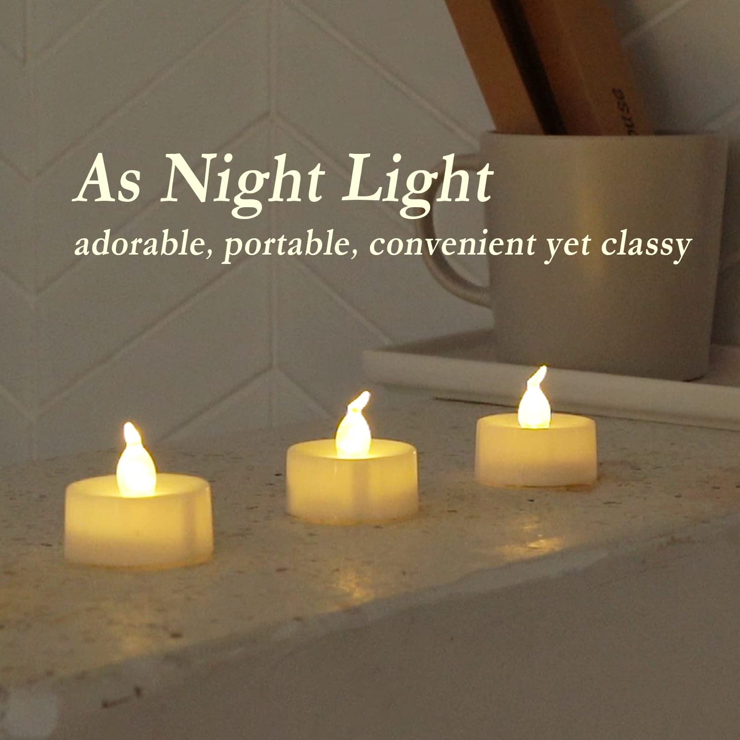 Amagic 30 Pack LED Tea Lights, Lasts 2X Longer, Flameless Tealights