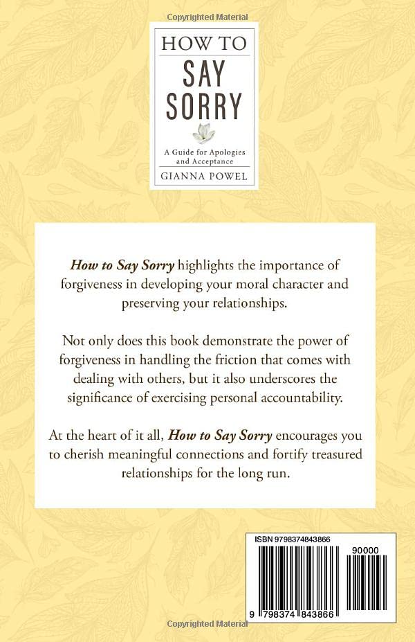 Vista 2 de How To Say Sorry A Guide for Apologies and Acceptance (PQ Unleashed A Better Me)