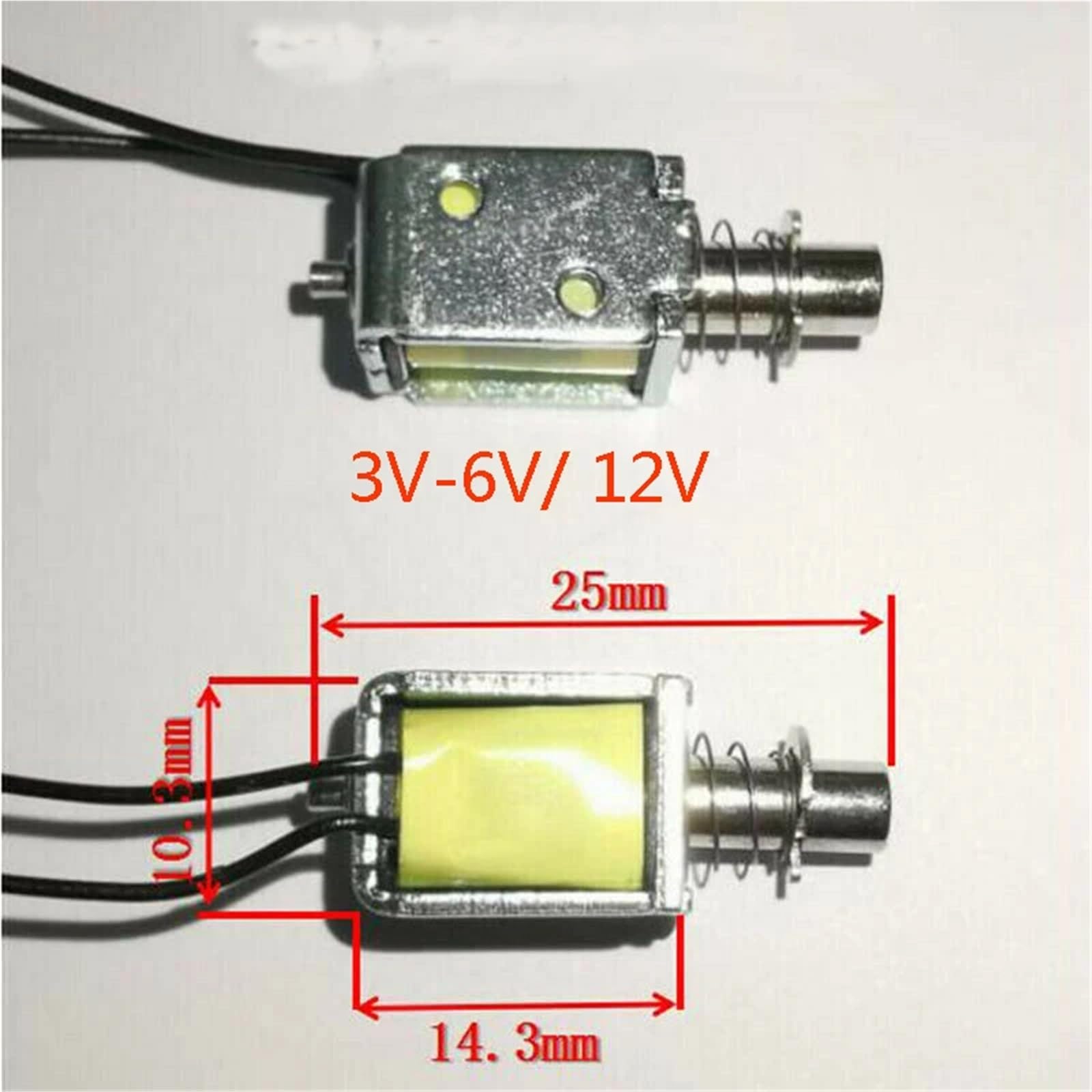 1 pz Micro Elettromagnete 3V 6V 12V 24V Mini Solenoide Magnete Elettrico Push Pull Telaio Aperto Tipo Passante(3V-6V)