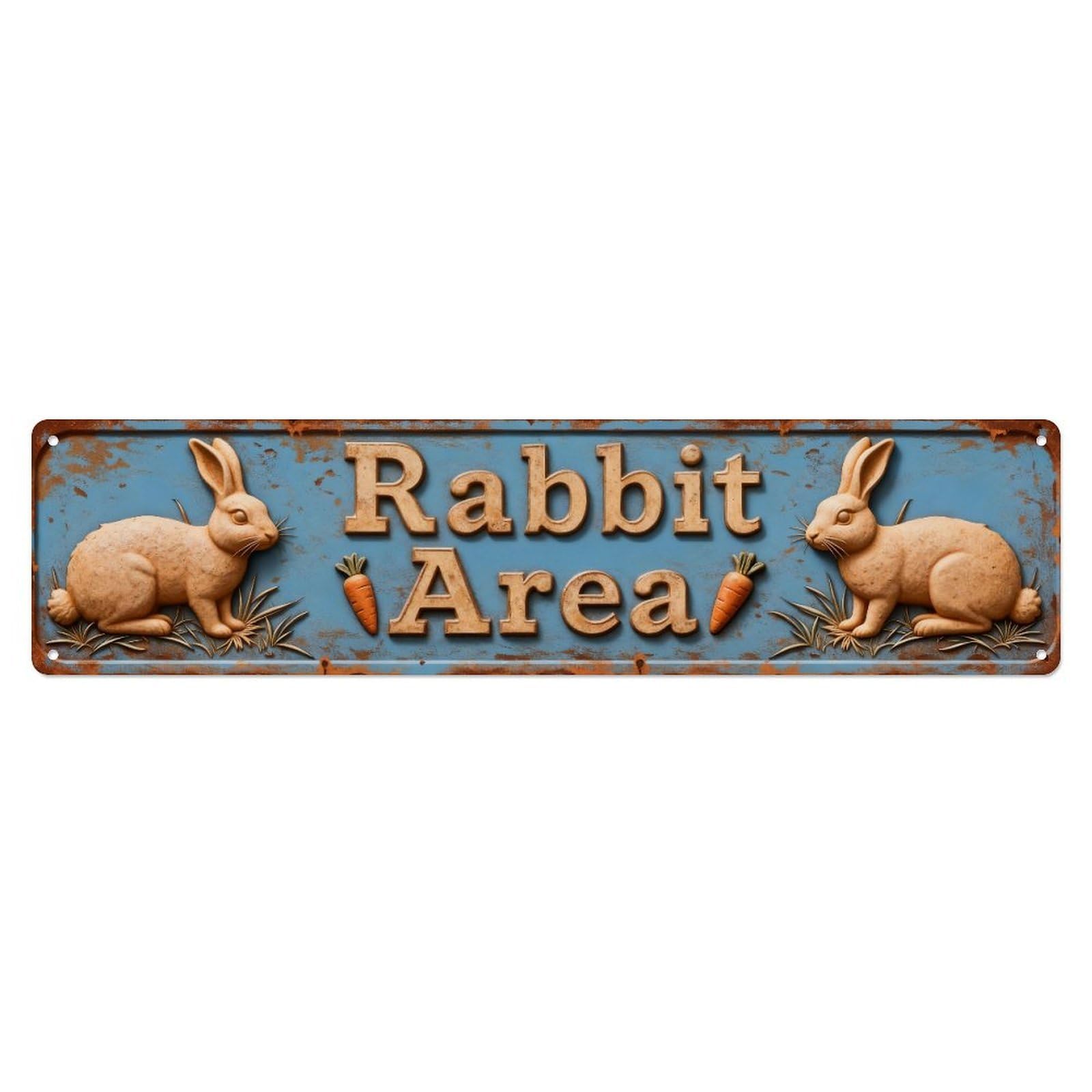 Bunny Zone Sign Pattern Print Tin Sign Vintage Metal Sign Home Bar Garden Indoor & Outdoor Wall Decor Retro Metal Poster 4x16 Inch