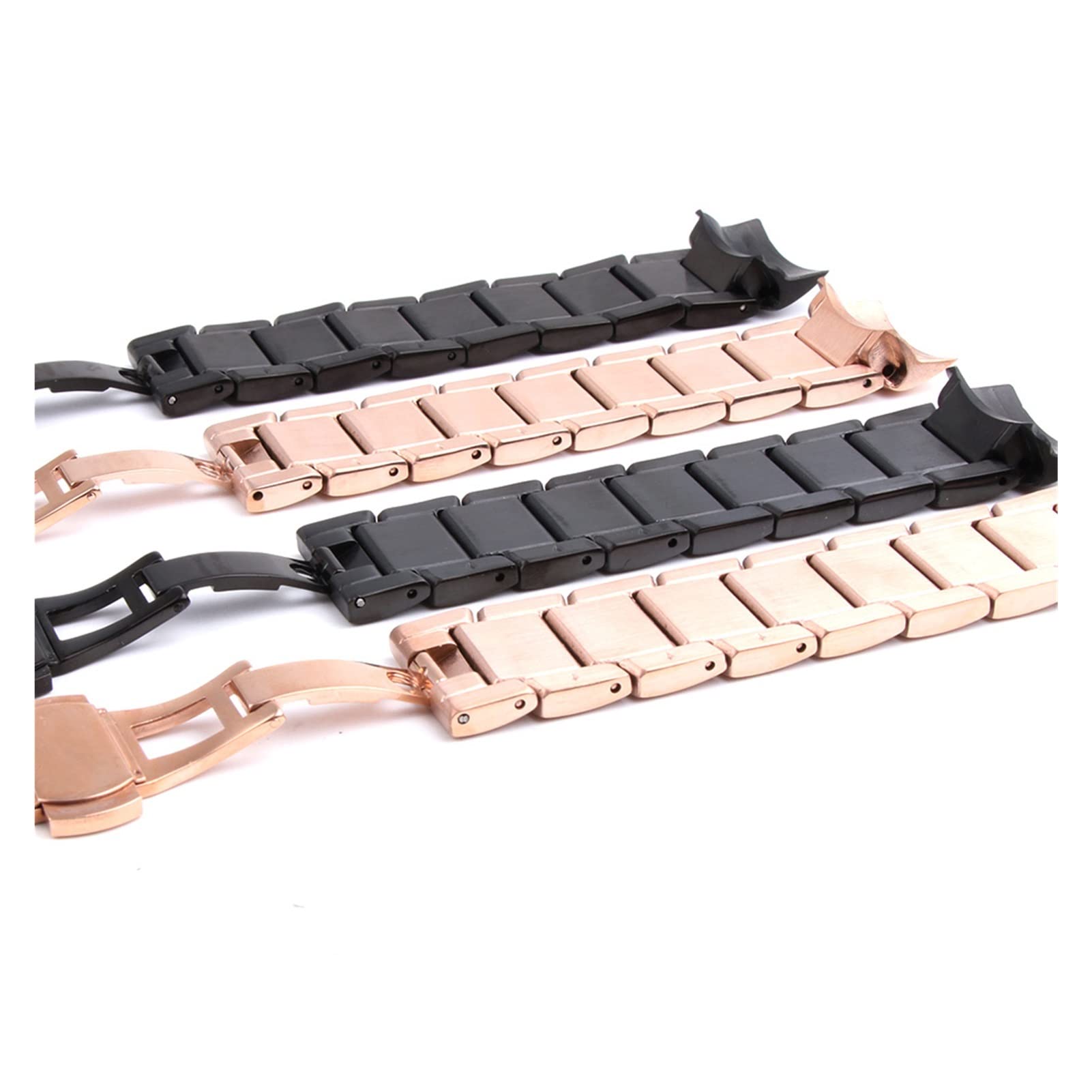 Bracelet de Montre 20/22mm adapté pour Gear S3 Bracelet en Acier Inoxydable Solide extrémité incurvée Bracelet de Remplacement Poignet Frontier Classique