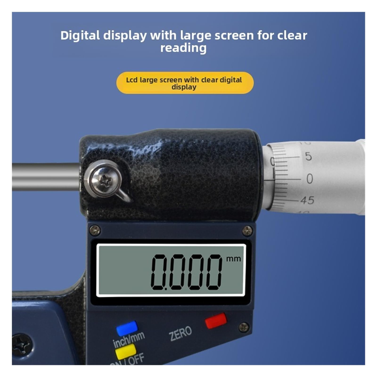 Digitales elektronisches Mikrometer mit dünnen, langen Spitzen for Rundstangen mit Durchmessern von 1 mm und 2 mm Messen Sie alles(75-100mm)