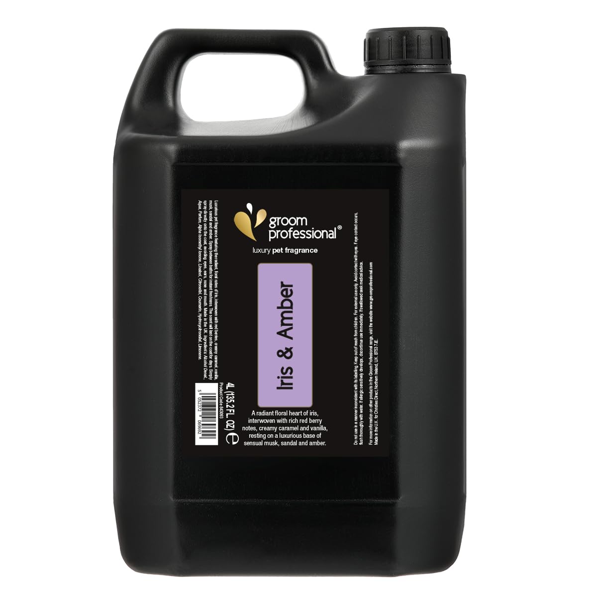 GROOM PROFESSIONAL Exclusive Iris & Amber Dog Cologne Spray - Dog Perfume Spray - Dog Spray for Smelly Dogs - Infused with Radiant Floral Notes - Perfect for Between Washes, 4 Litre