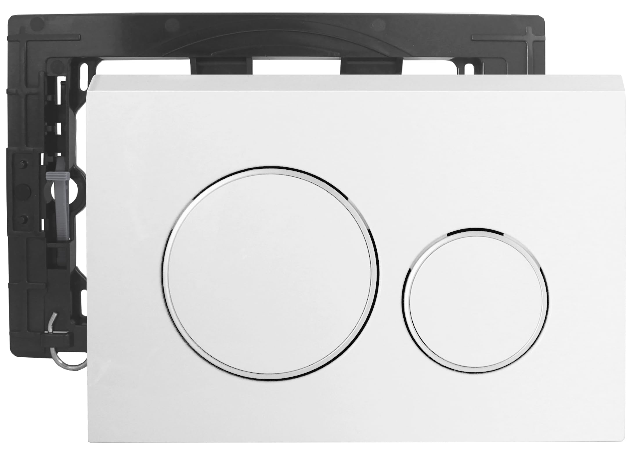 Dual Flush Valve Actuator Plate Compatible with Geberit Wall Hung Toilet Tank Button Toilet Flush Plate Sigma20 115.778.KJ.1, White, Easy to Claen