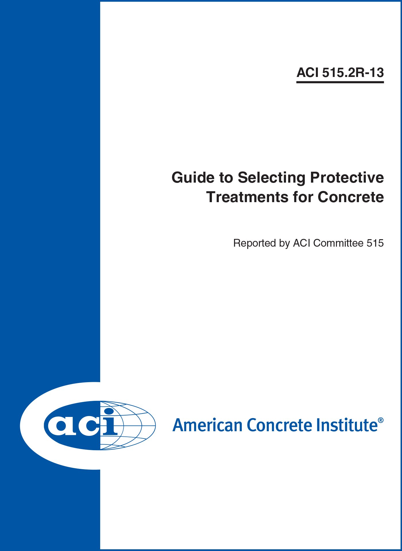 Livre technique ACI 515.2R-13 protection béton ingénierie