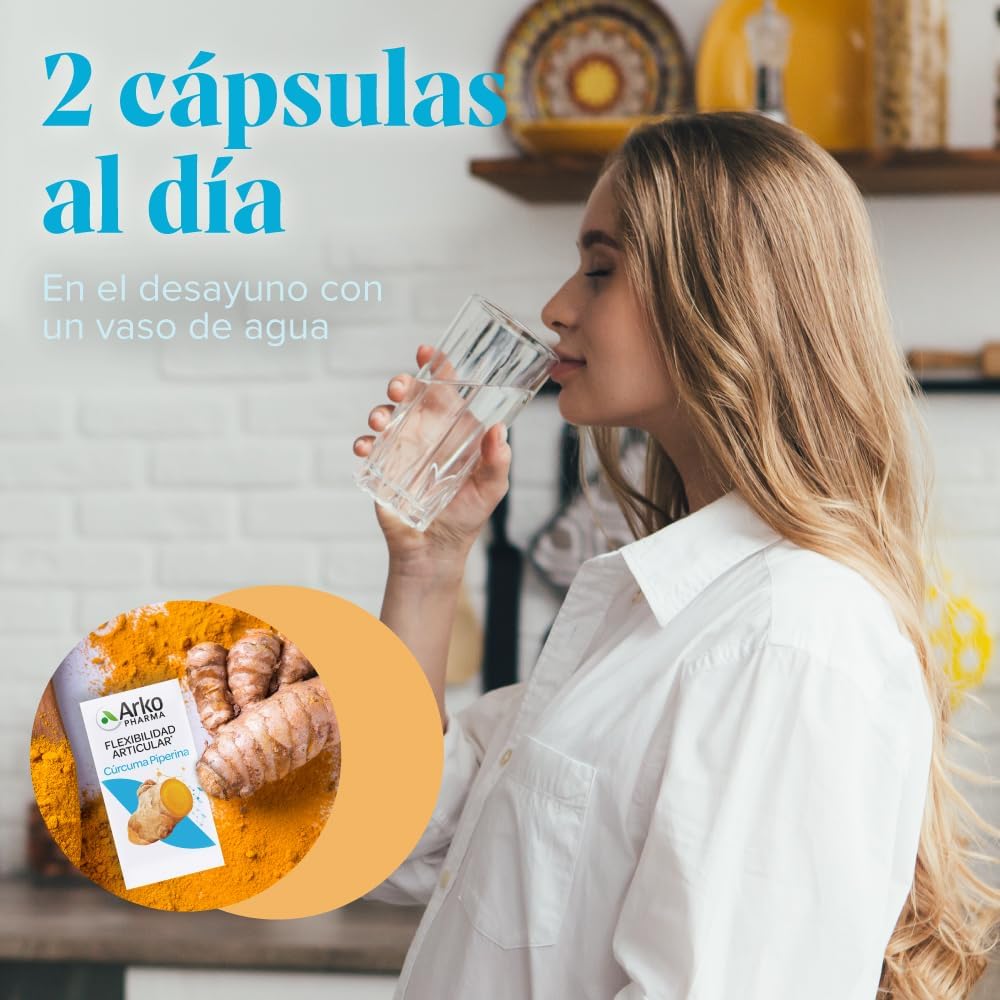 Arkopharma Arkocápsulas Cúrcuma Bio 160 Cápsulas Pack X2, Con Extractos De Pimienta Negra, Flexibilidad Articular, Actividad Antiinflamatoria, Dolores En Articulaciones