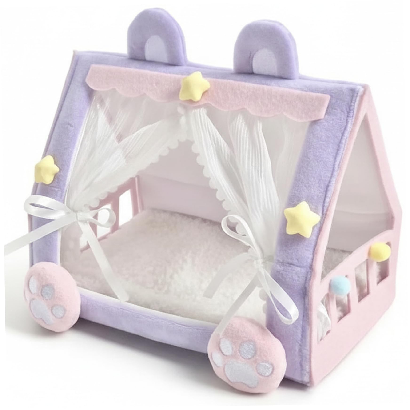 Berceau et lit de poupée pour bébé, Tente de poupée Adorable Faite à la Main avec Un Design rêve pour Exposition poupées, Jouet Berceau Miniature Confortable pour Accessoires Maison po