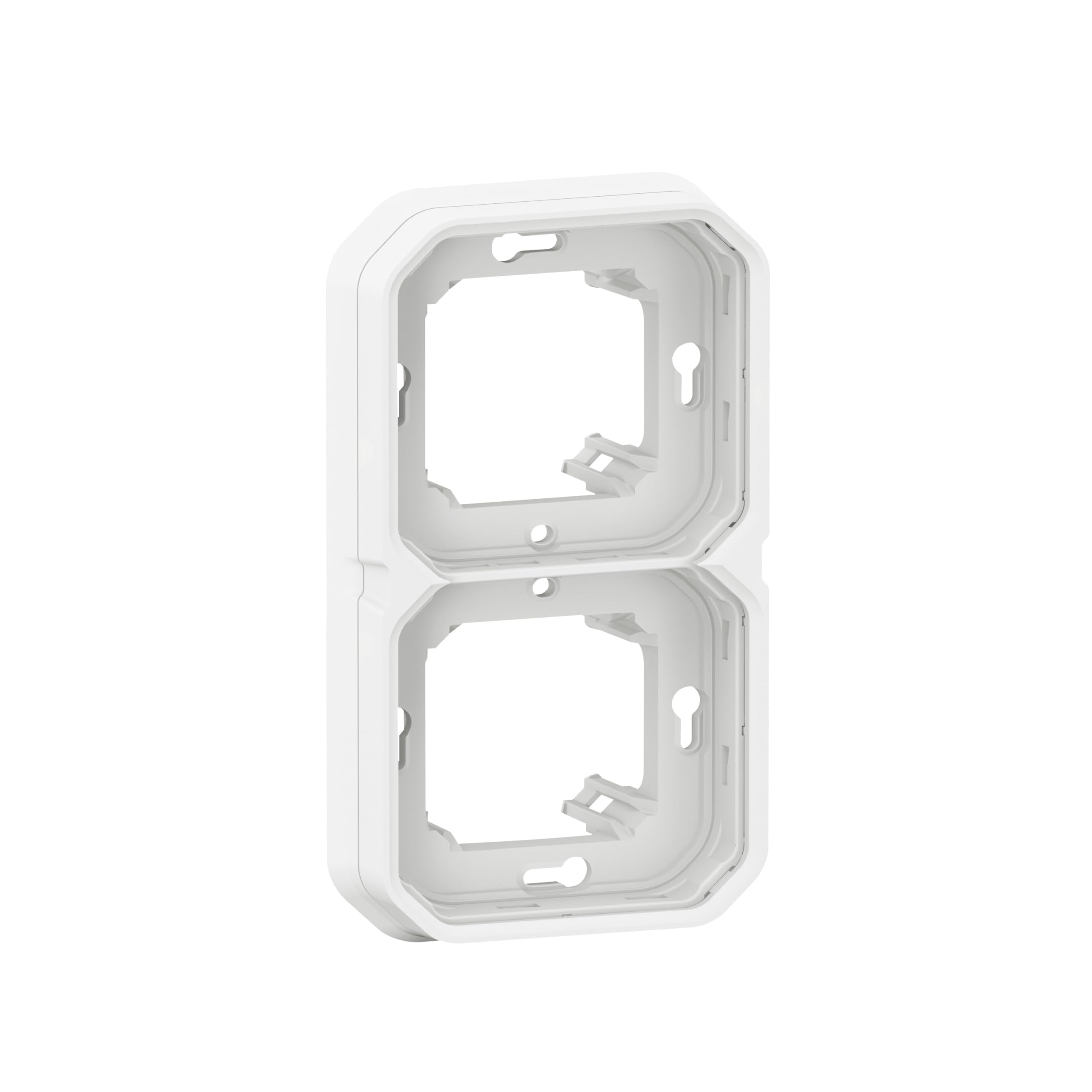 Legrand Plexo Plaque d'Encastrement 2 Postes Blanc Horizontal Vertical