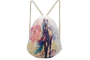 Casual Drawstring Bag Horse Gift for Women/Men