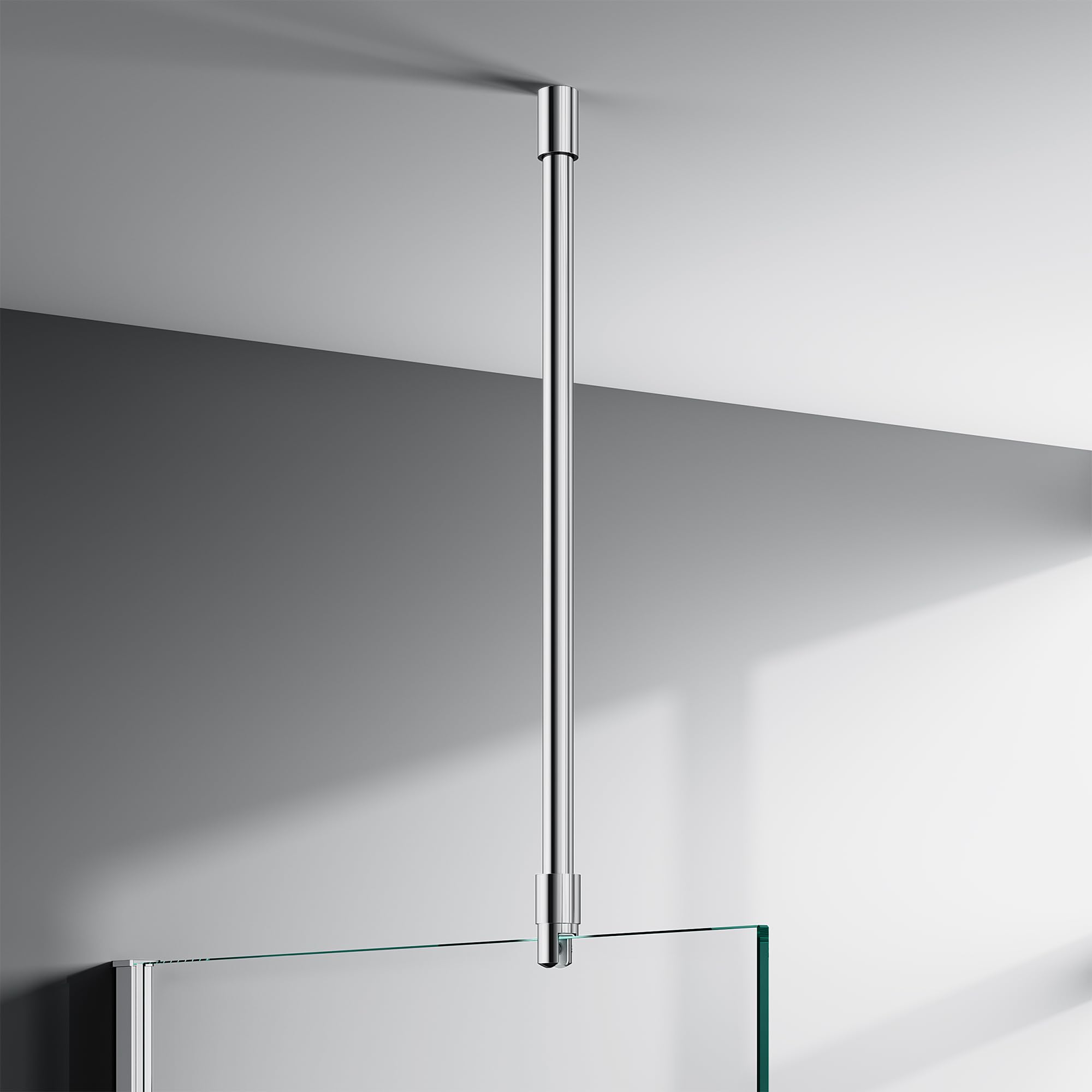 Deckenstütze 564 mm Duschstabilisator für Duschglas, Chrom