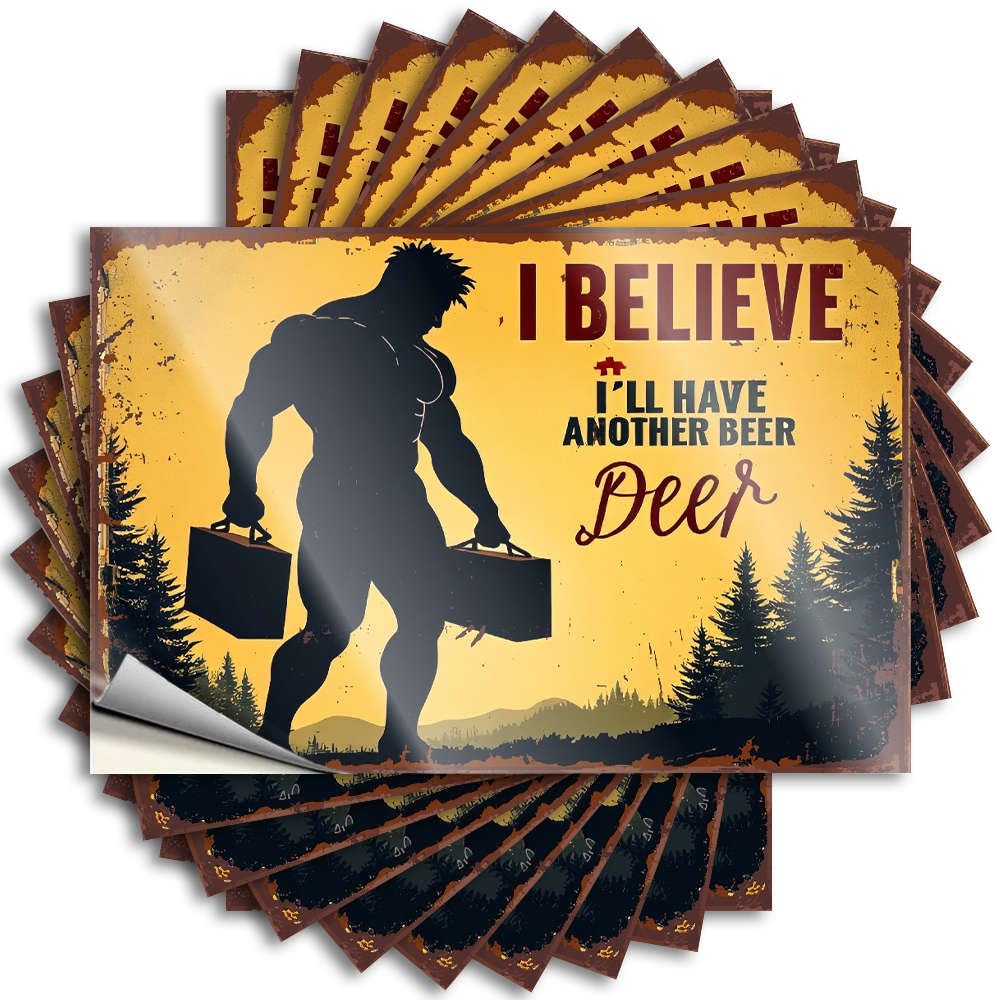 Tattoos Guest Durable Vinyl - I Believe I'll Have Another Beer Helmet for Christmas Use(6X9CM)