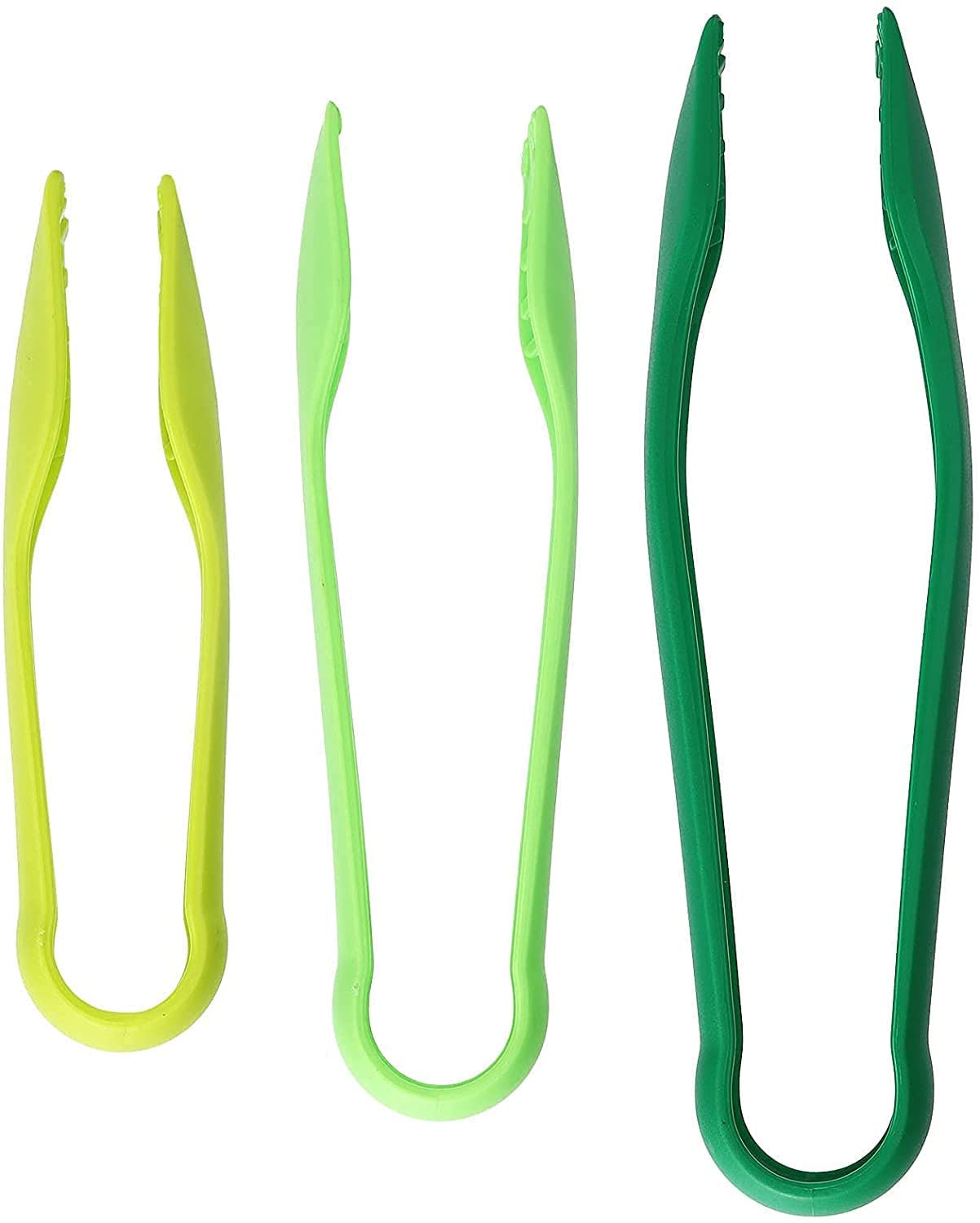 Pinzas para Verduras 3 unids/Set de plástico PP Lleno de Pinzas de Pan elásticas para Cocina para Barbacoa diseño Duradero