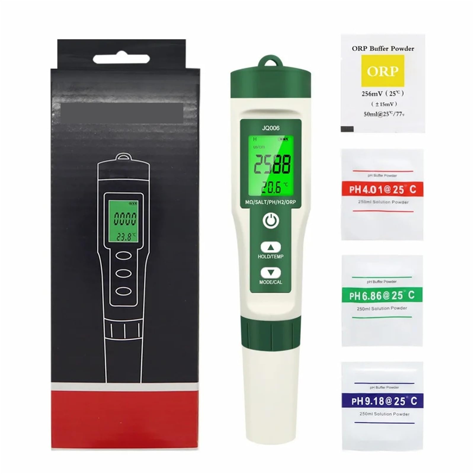 Digital pH Meter, 10 in 1 Water Quality Tester PH/EC/TDS/ORP/H2/Fertile/Salinity/S.G/Resistivity/Temp PH Meter Tester for Aquariums Pools