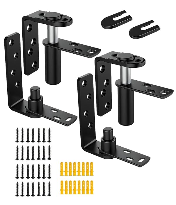 MouMouPurr 2 Set 304 Stainless Steel Saloon Door Hinges, Heavy Duty Dual Swing Self-Return Hinge, 180° Rotation, Door Hinge Self Closing, for Cafe/Bar/Courtyard Commercial Swinging Doors by MouMouPurr - Used condition - US$29.63