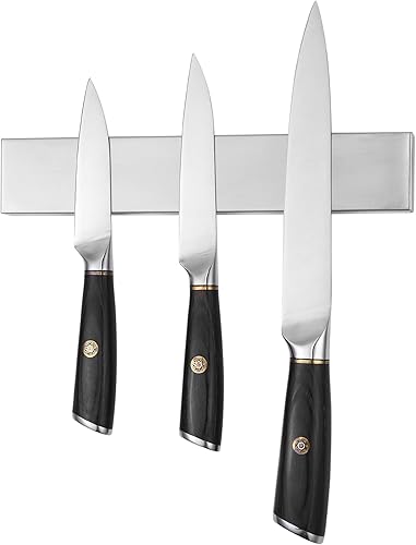 Tira magnética para cuchillos de 10 pulgadas, soporte magnético para cuchillos de acero inoxidable 1810, barra magnética para cuchillos, soporte