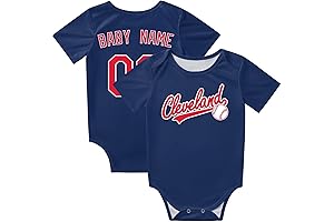 Official Cleveland Indians Personalized Baby Bodysuit