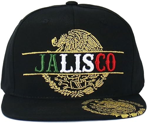 Miniatura 2 de Sombrero Mexicano Golden Eagle Aguila México States Federal Logo Bordado Snapback Flat Bill Gorra de béisbol