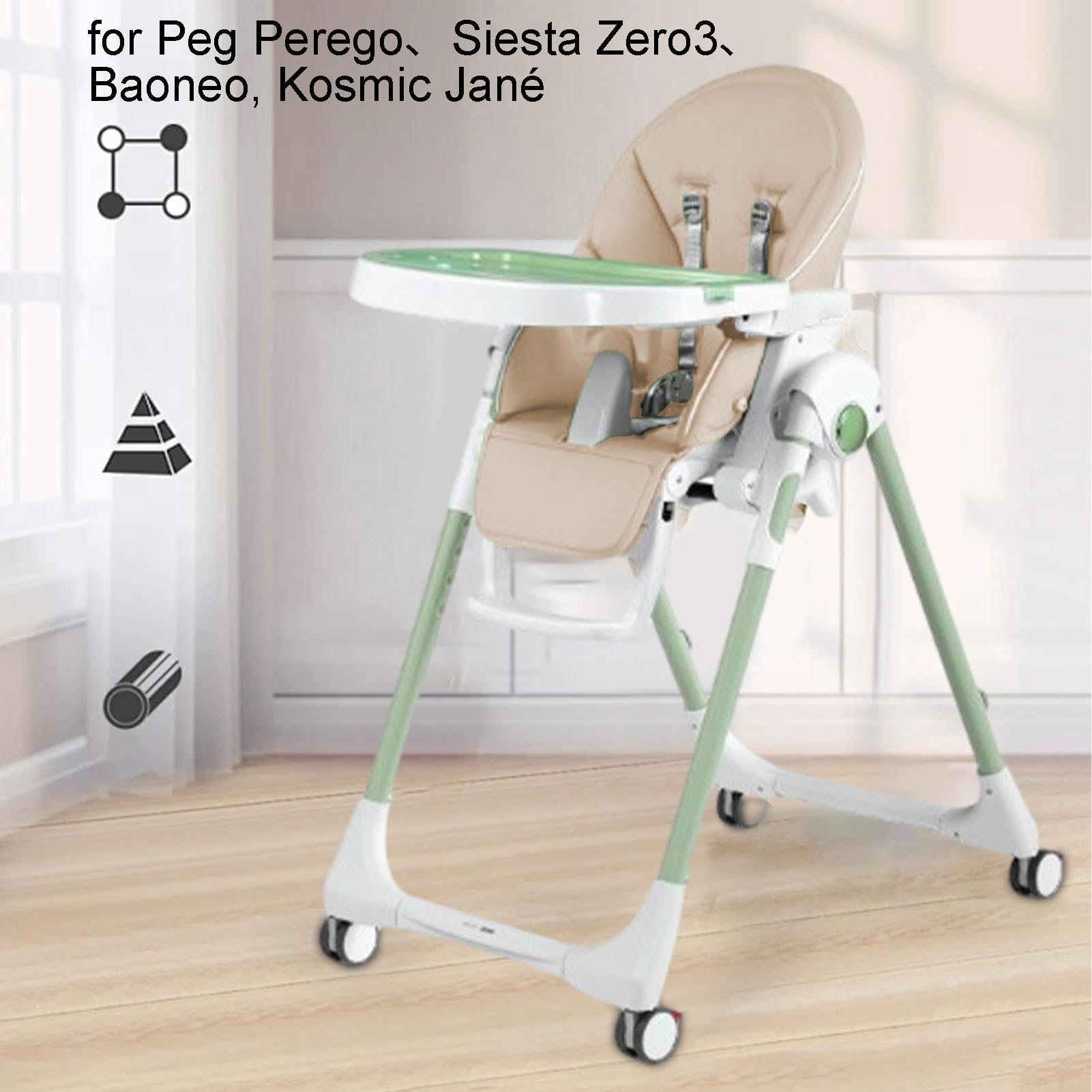 Baby Hochstuhl Sitzbezug Aus PU-Leder - Weicher Schutzbezug Für Esszimmerstühle