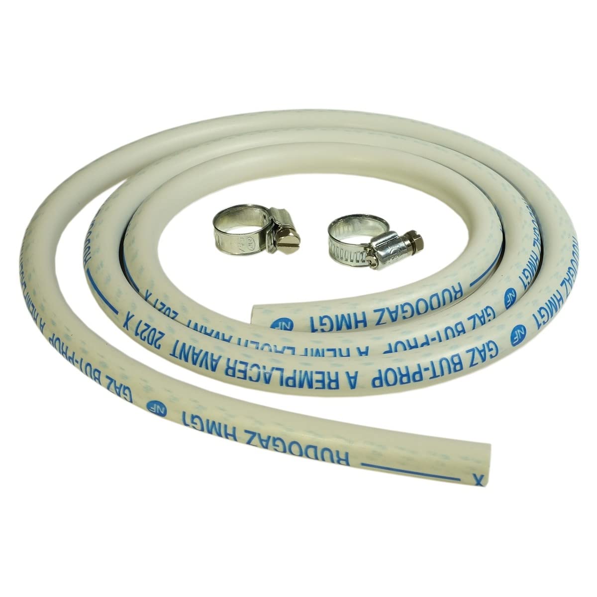 PROWELTEK - Kit Raccord Gaz Butane Complet 28 mbar Embout tétine Tuyau Flexible 1,5m Sécurisé Détendeur avec Limiteur de Débit pour Réchaud Barbecue et Plancha