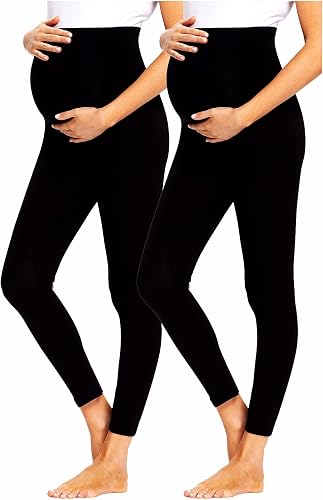 JMITHA Legging de Maternité Douceur Coton Respirant & Haute Tolérance Cutanée