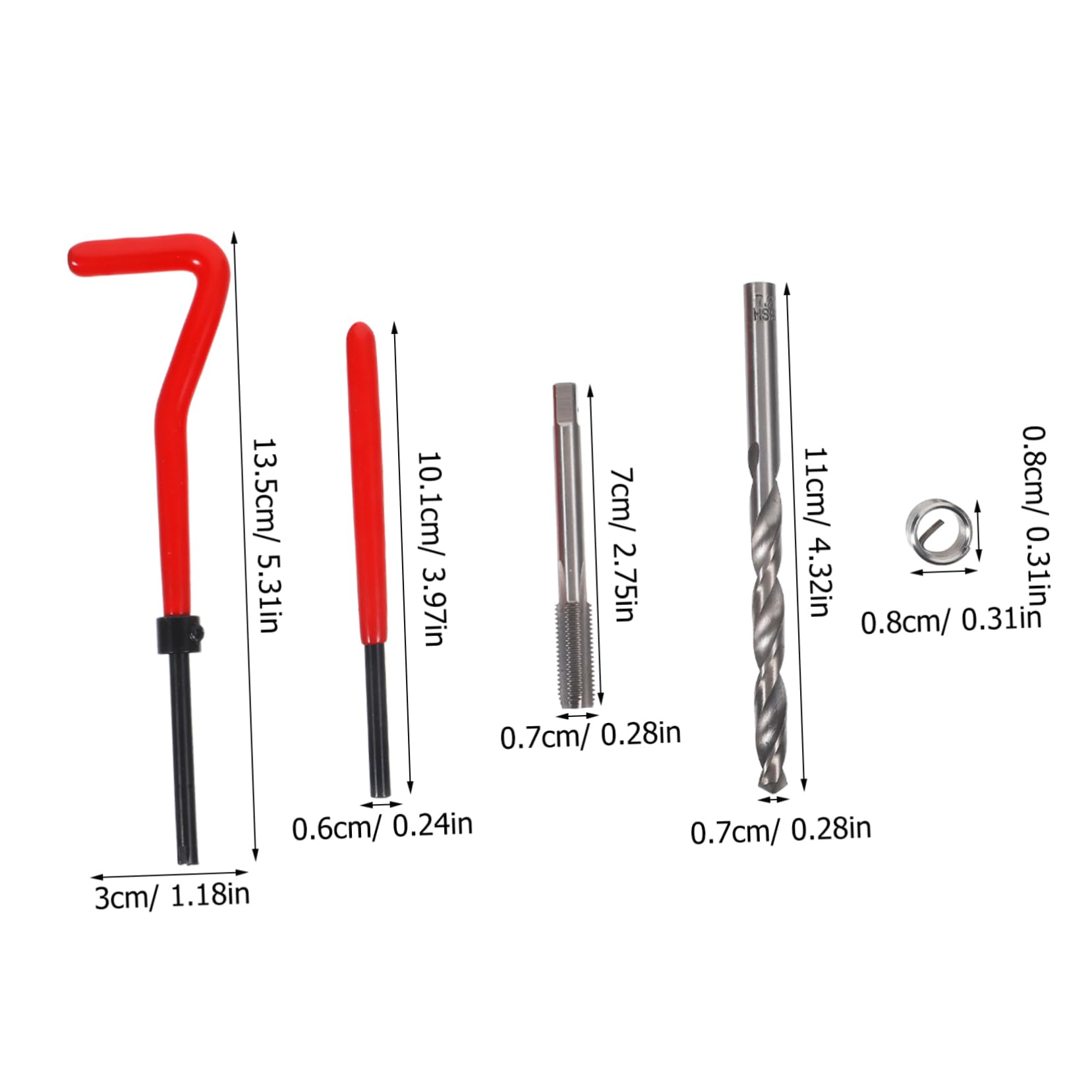 PRETYZOOM 1 Set Sleeve Inserts for Wood Thread Repair Kit Threads Tool and Kits Stripped Fix Threaded Inserts Repairing Rethreading Metric Thread Insert Kit Threaded Repair Rubber