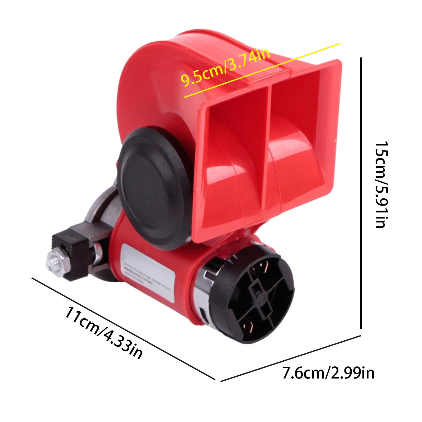Para Camión Bocina Eléctrica De Aire Para Automoción | 12V/24V Doble Para Scooter, Coche, Carreras Y Camión