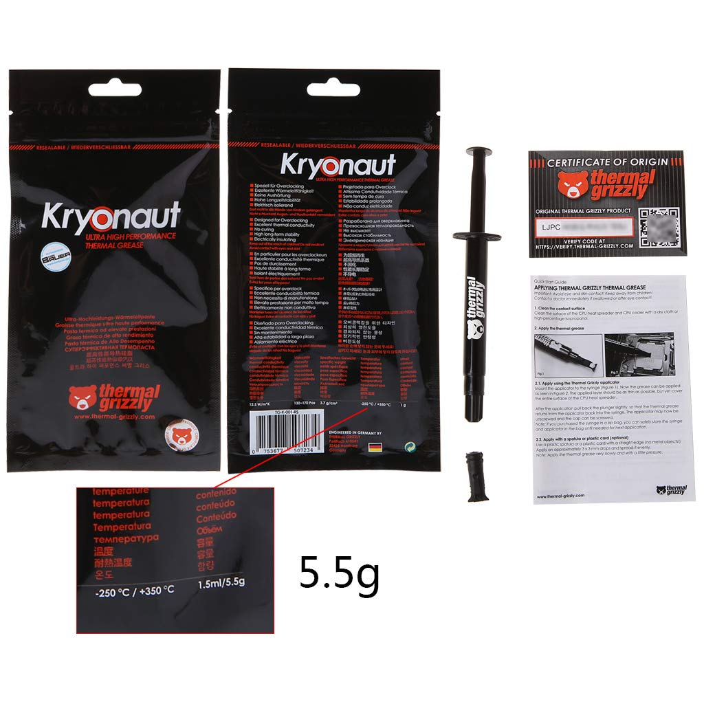Buy Thermal Grizzly Kryonaut CPU Processor Heatsink Fan Thermal