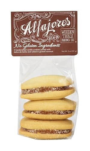 Mesa de Madera Sin Gluten Alfajores Tradicionales, 3 Ct