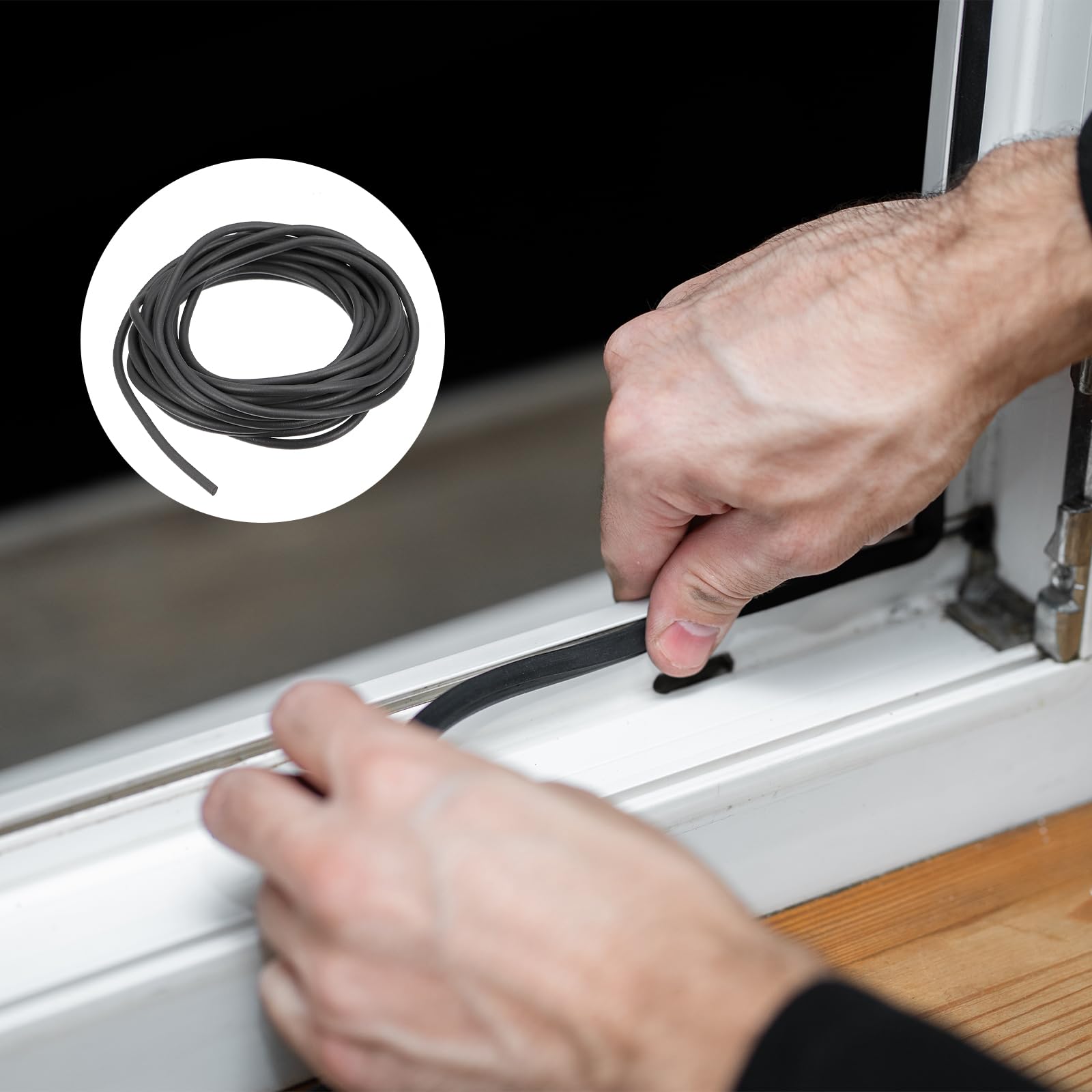 METALLIXITY Sponge Rubber Sealing Strip (18Ft x 0.15" W), Round Solid Seal Watertight Weatherstripping - Image 3