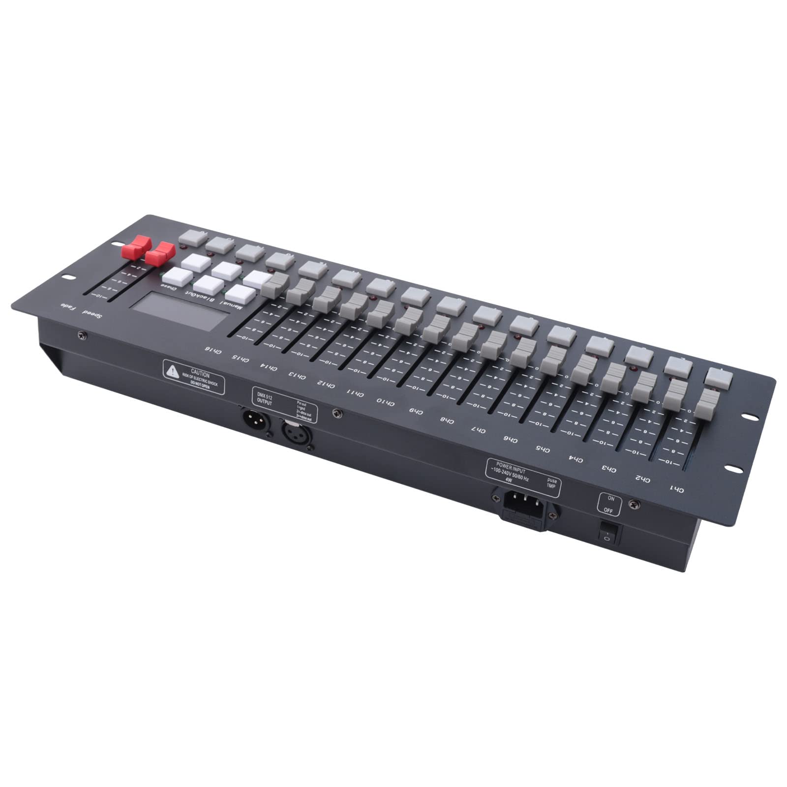 DMX kontroler LED 256 DJ z 3 pinami XRL, DMX512 48,4 x 16,8 x 6,3 cm, mini kontroler DMX dla DJ-ów, scen, dyskotek, klubów nocnych