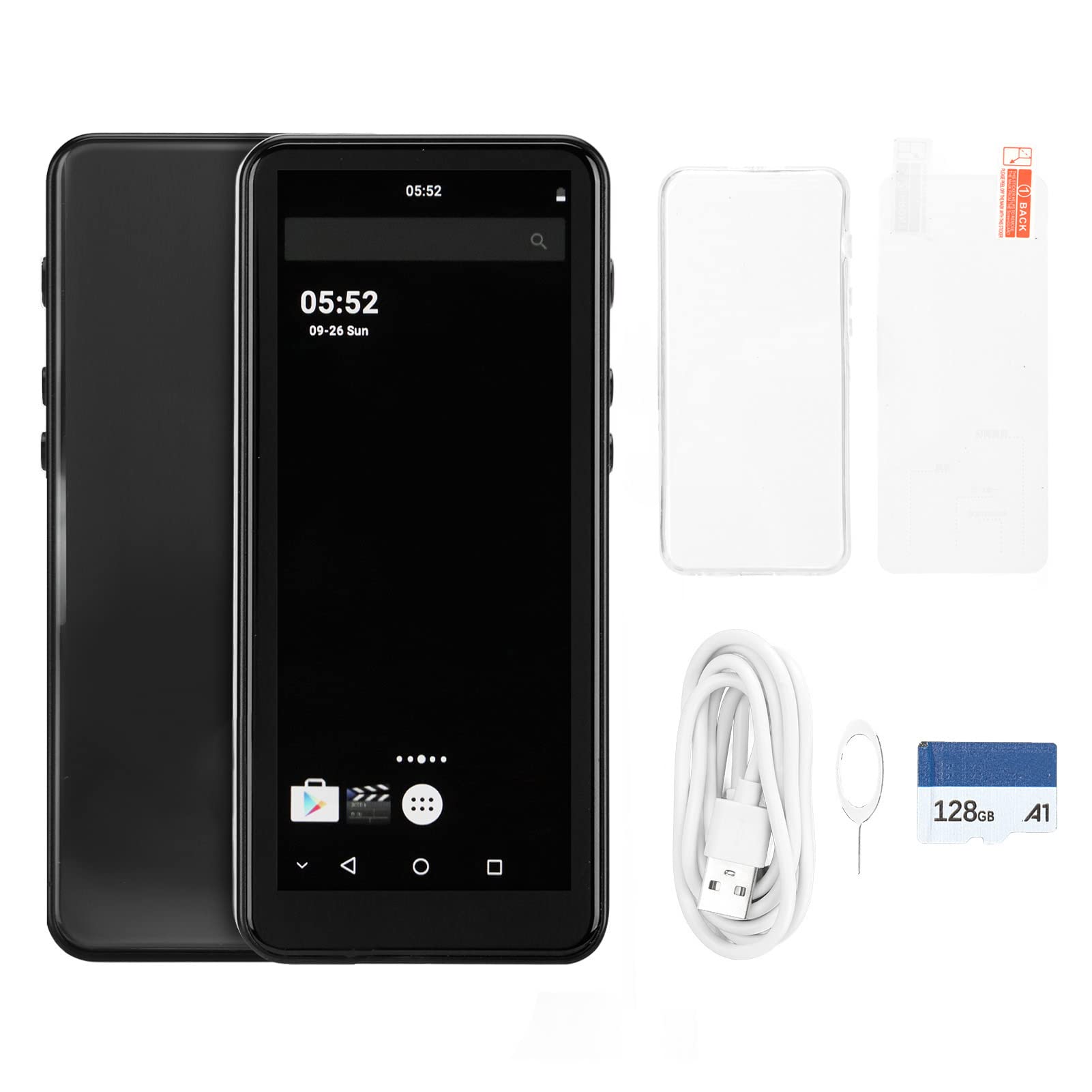 Reproductor de MP4 WiFi con Bluetooth, Reproductor de MP3 MP4 con Pantalla Táctil Completa de 4 Pulgadas con Función de Transferencia Inalámbrica, Reproductor de MP4 Portátil (128 GB)