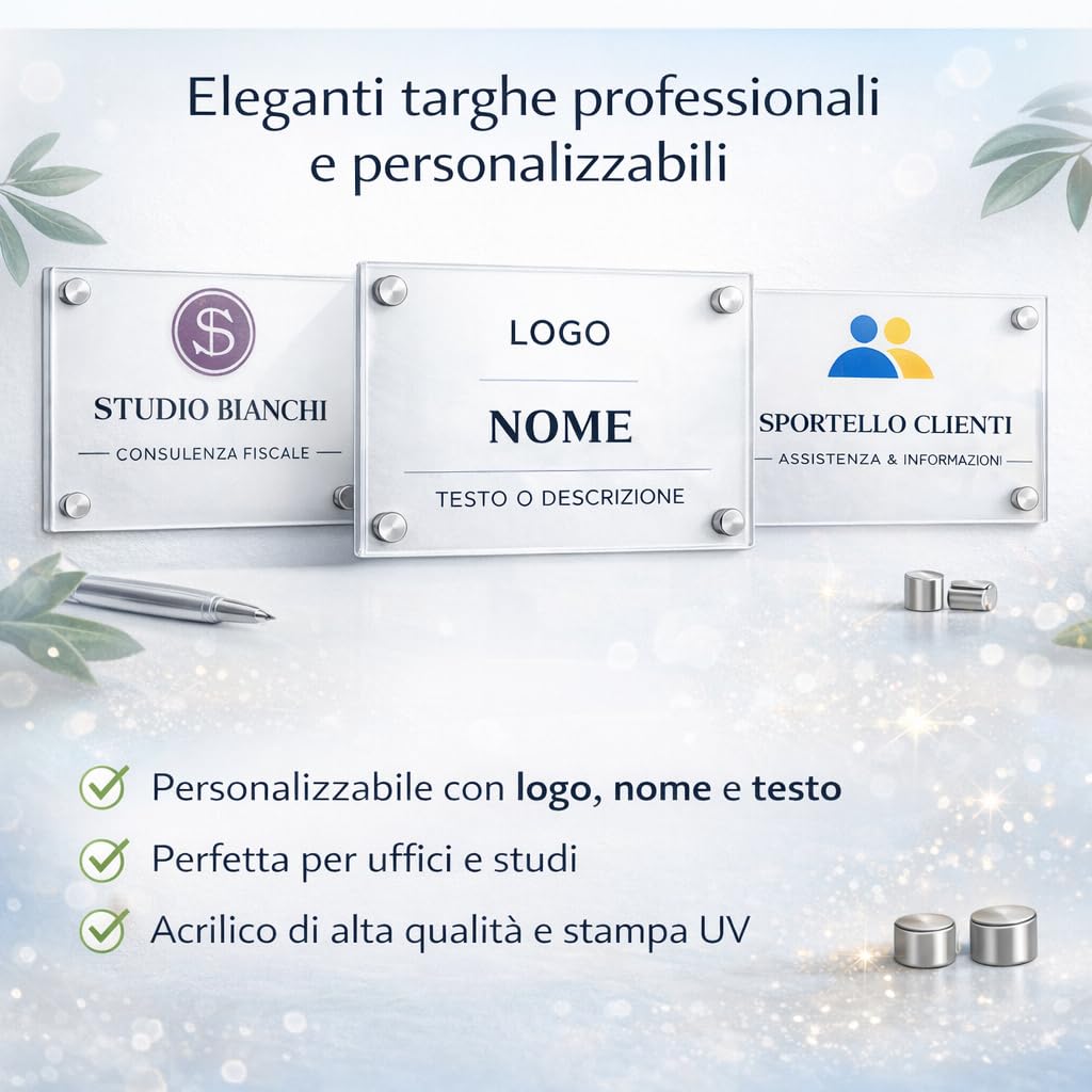 Targa Casa Vacanze Personalizzata in Plexiglass con Nome Struttura e targhetta cin - Targa da Esterno per Ingresso B&B, Affitti Brevi e Locazioni Turistiche - Plexiglass 3 mm Stampa UV (15x10)