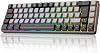 Dierya DK68 Wireless Gaming Keyboard German Layout QWERTZ Bluetooth/2.4GHz/USB-C 68 Keys RGB Lighting Mechanical Keyboard Linear Red Switch Black Grey