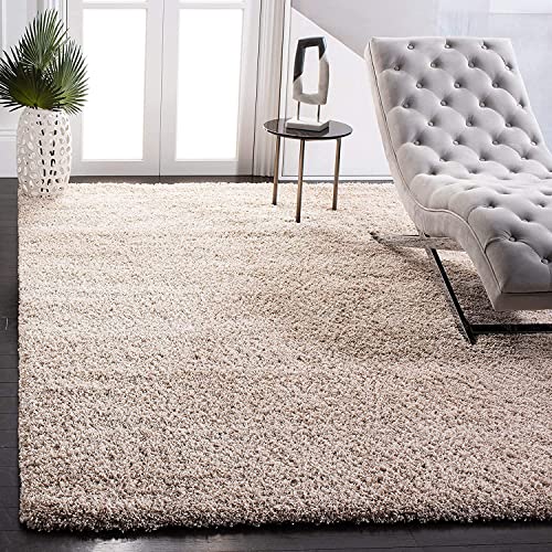 Image of Urban Modern Decor Featuring Soft Shaggy Carpet & Rug for Your Bedroom and Livingroom [Size- 2x5 feet & Color-Light Beige].