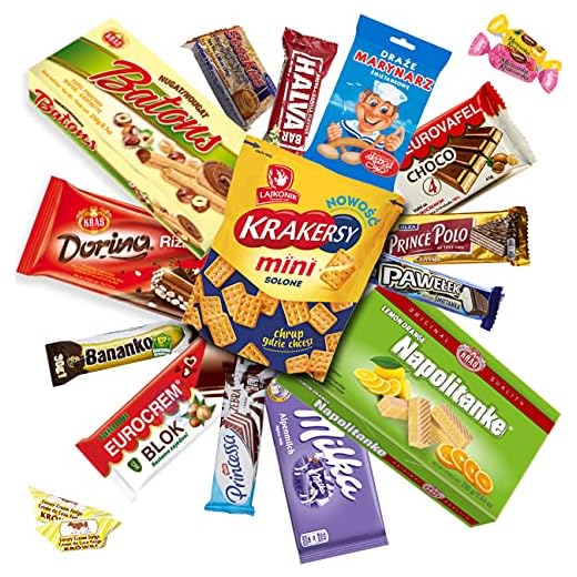 TASTE OF EUROPE SWEET BOX, 3lb. TRADITIONAL EUROPEAN SNACKS by SEMP Goods Corp. 14 COUNT. Ultimate Variety Gift Box Sampler Pack, Assortment of Randomly selected Treats
