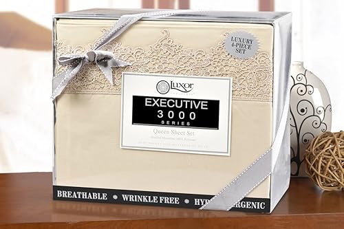 Miniatura 2 de Luxor Treasures Impressions serie 3000 bordado de encaje elegante resistente a las arrugas