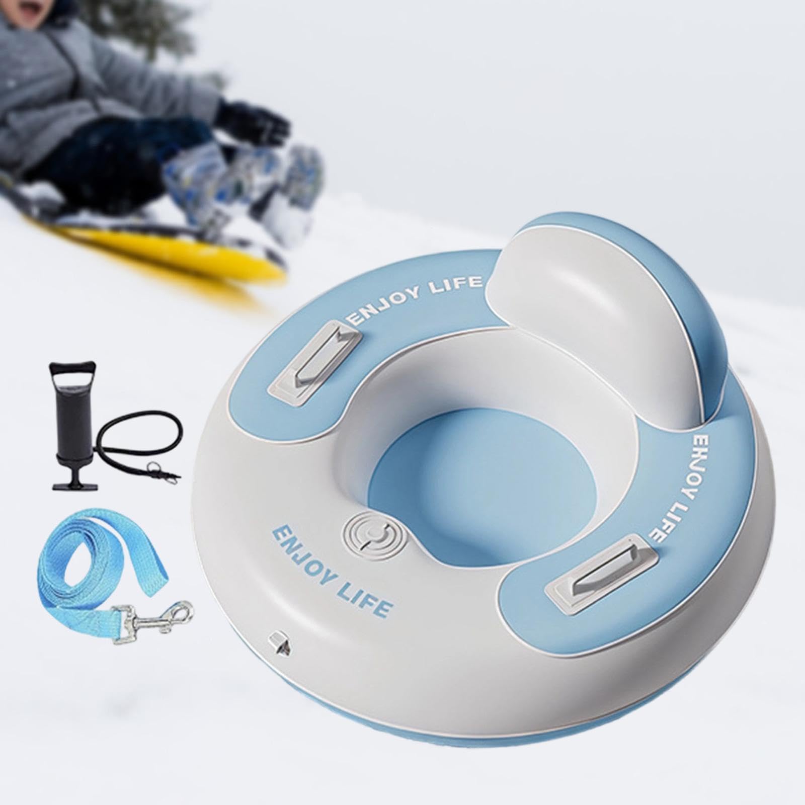 Tube de Neige Gonflable, Jouet de Luge avec Poignées et Corde, Fabriqué dans Un Matériau, Résistant Au Froid et Conçu pour Durer Lors D'av