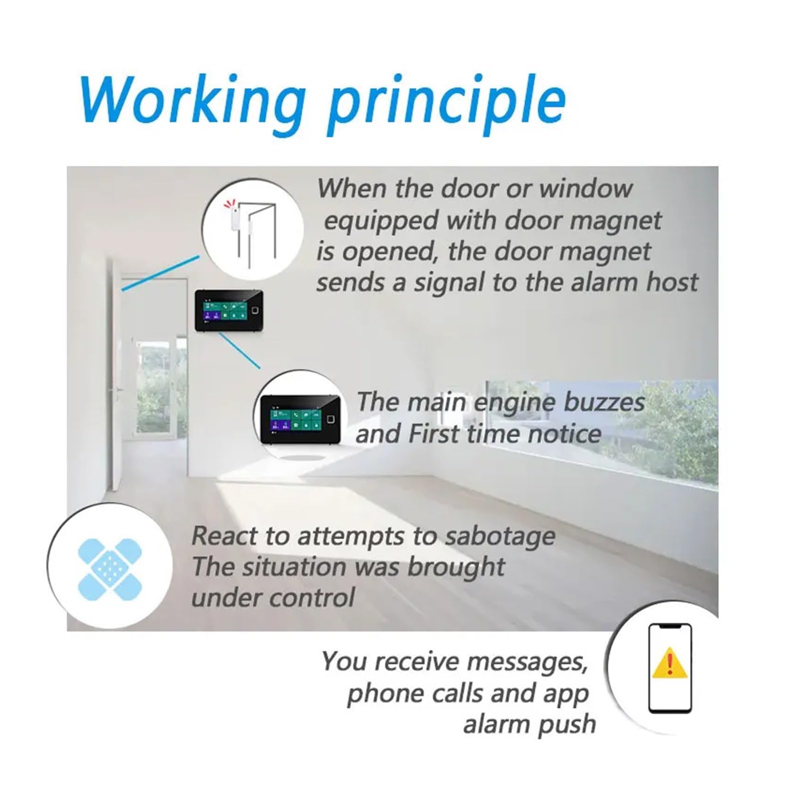 Alarmas De Puerta, Mini Sensor de alarma de puerta y ventana, Sensor de puerta inteligente inalámbrico, alarma de seguridad, accesorios de Host, recordatorio de puerta abierta Para La Seguridad Del Ho