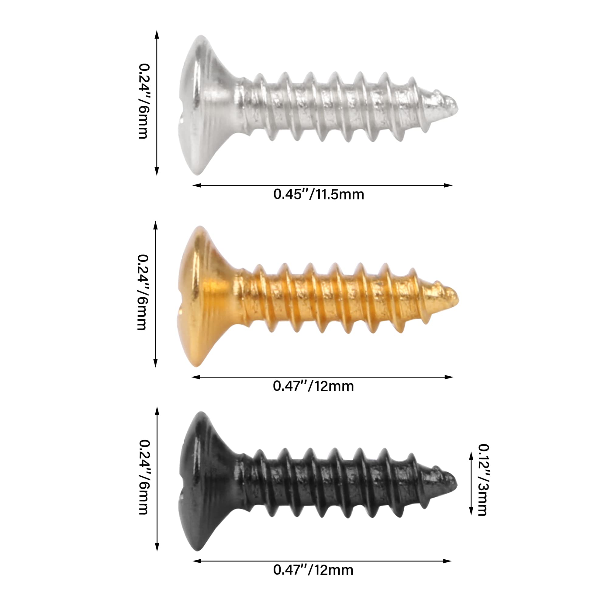 50 Viti Per Battipenna Per Chitarra, In Rame Rosso, 3 Mm - Foto 5