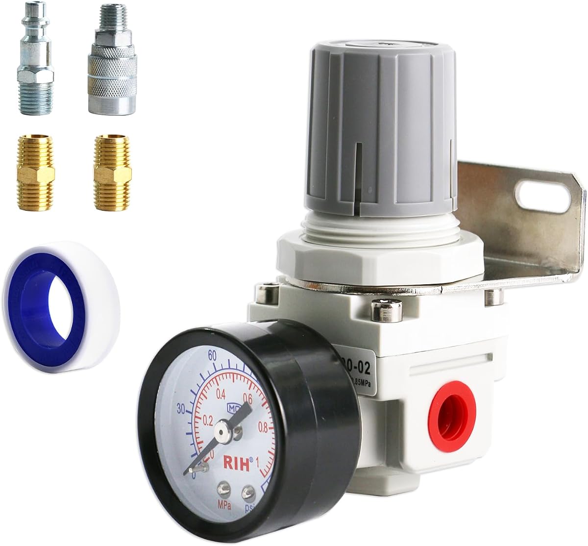 RIH 1/4 NPT Air Pressure Regulator
