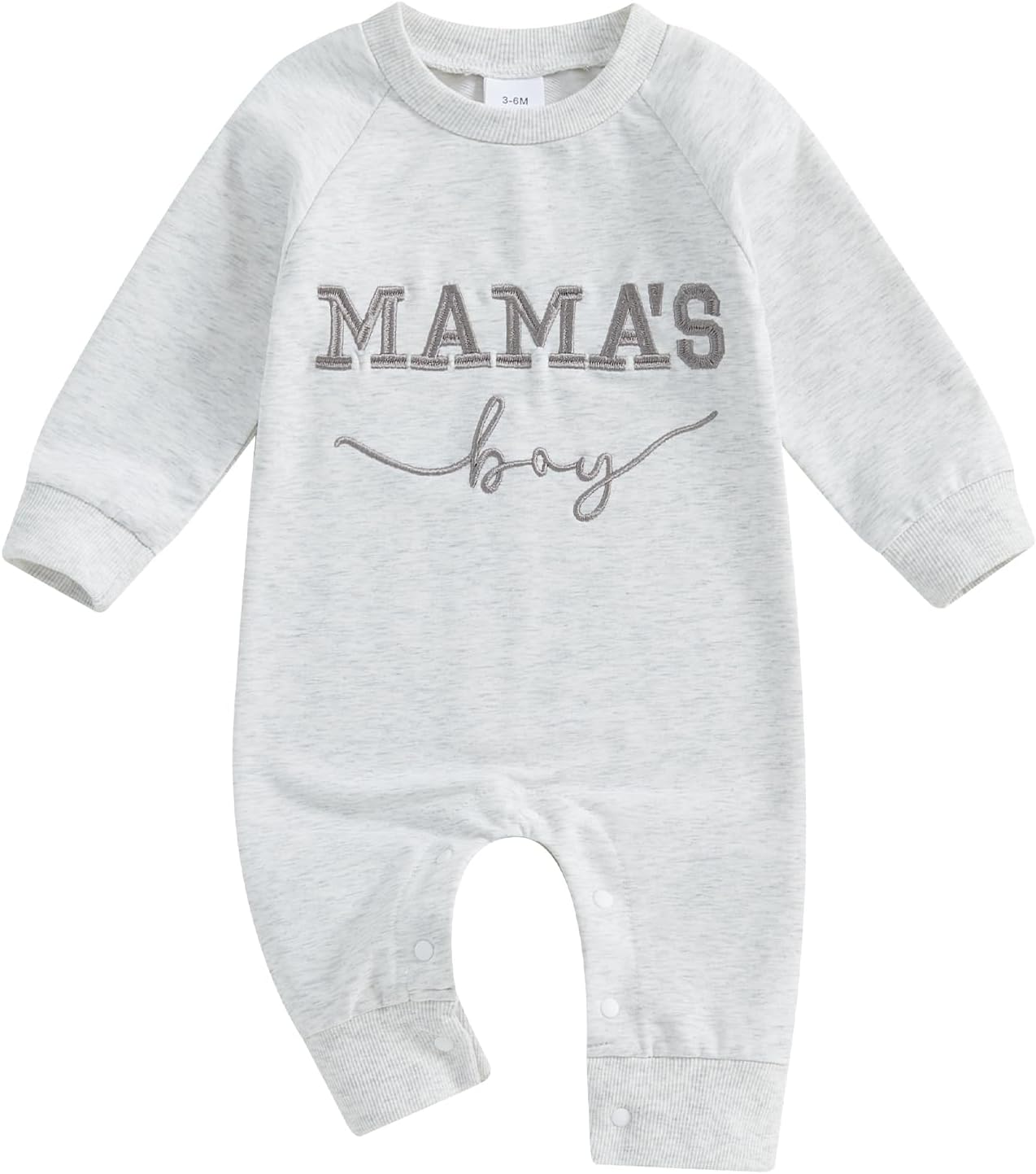 Newborn Baby Boy Fall Outfit Mamas Boy Embroidery Jumpsuit Long Sleeve Crewneck Romper Infant Boy Winter Clothes Newborn Baby Boy Fall Outfit Mamas Boy Embroidery Jumpsuit Long Sleeve Crewneck Romper Infant Boy Winter Clothes