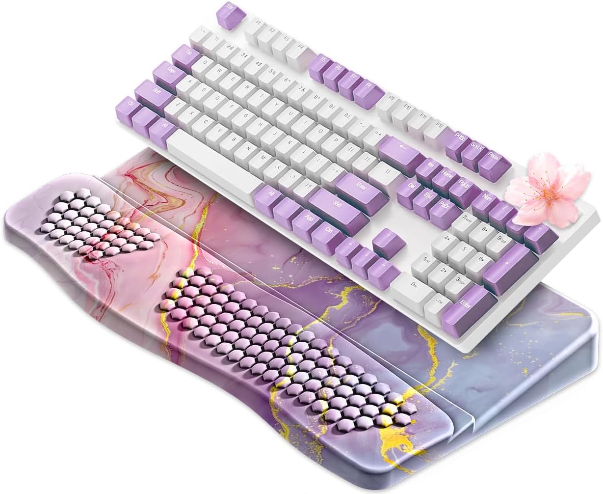 JIKIOU Keyboard Stand with Wrist Rest, Computer Keyboard Stand Pad with Non-Slip Base, Comfy Ergonomic Keyboard Riser Holder for Gaming Office Home 17.13x9.5 in Black