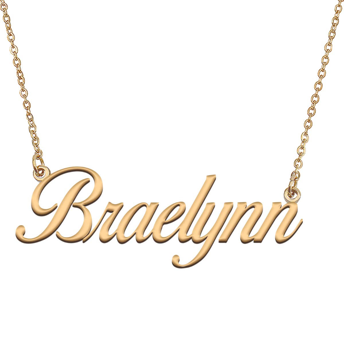 HUAN XUN Personalized Custom Made My Name Necklace for Women