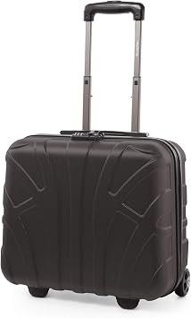 Suitline - Pilot Trolley, Hard Shell, Business Trolley, Cabin Suitcase, Pilot Case, Carry On Luggage, TSA, ABS, 2 Wheels, Titan