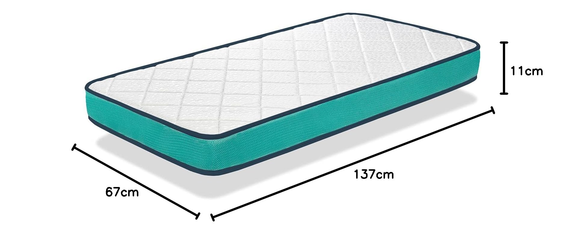 Materac kołyskowy Bebe 67X137 Axel - 10 CM - perforowany i antybakteryjny rdzeń piankowy