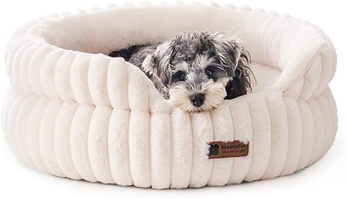 Miniatura 1 de MEWOOFUN Cama lavable para perros pequeños, camas para gatos de interior con parte inferior antideslizante, cama redonda para cachorros y gatitos