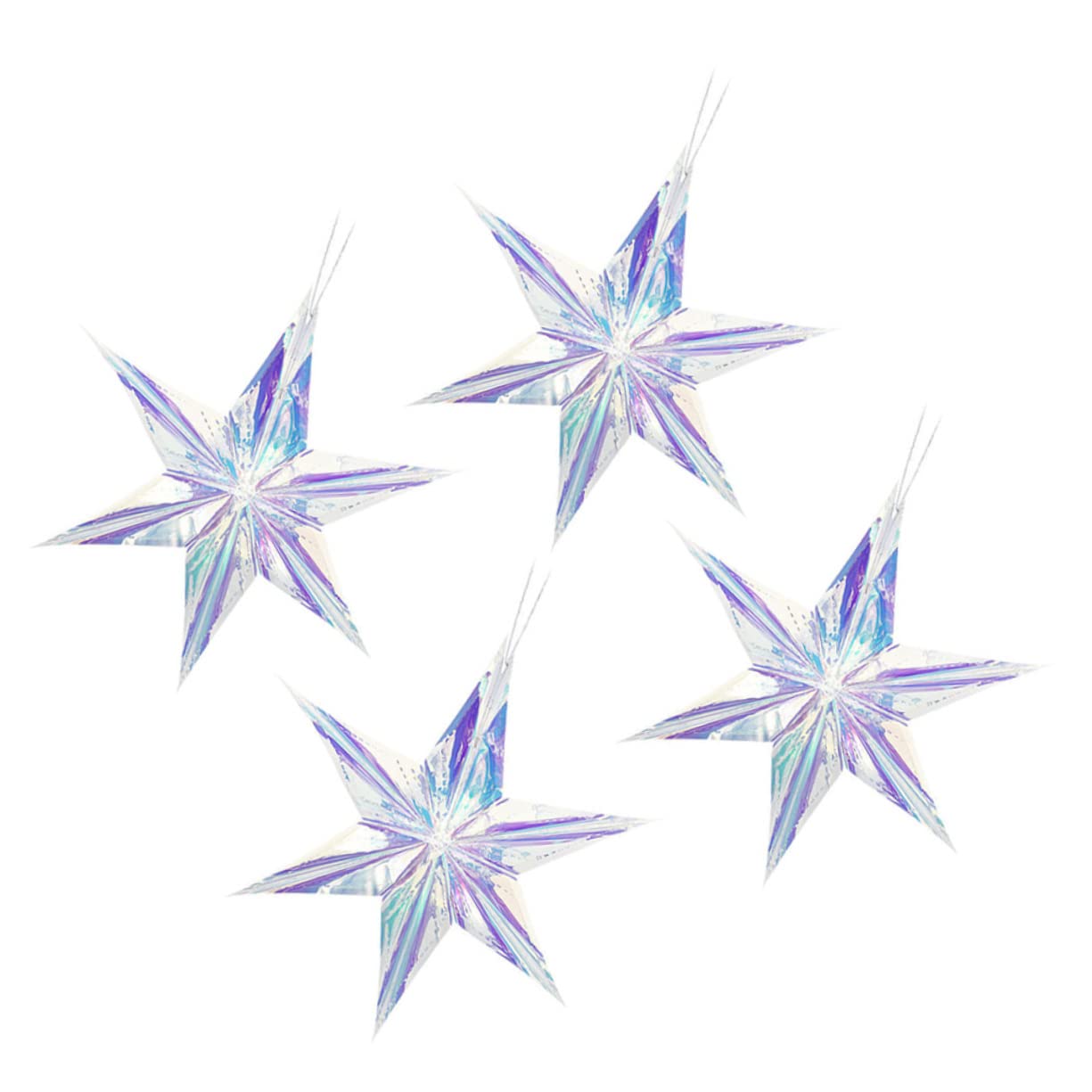 PRETYZOOM 3 Set Adorabili Ornamenti A Forma Di Stella A Sei Punte Decorazioni Per Feste Ornamenti Appesi Per Finestre Soffitti Alberi Di Natale 4 Pezzi*3