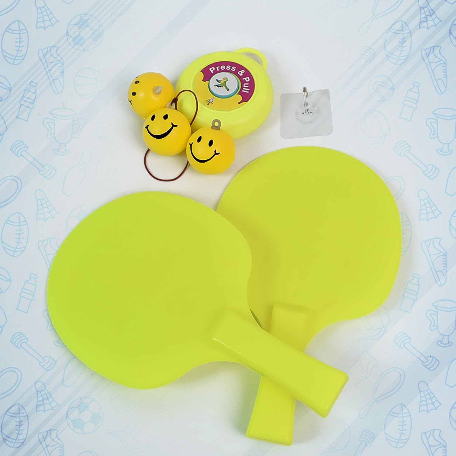 Hanging Table Tennis Trainer Set with Three Ball (1 Set)-image-44