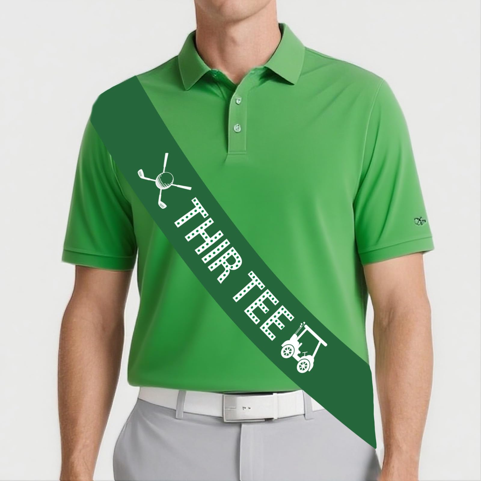 Cheerupp Golf 30th Birthday Decoration, Thir tee Satin Sash for Men, Sports 30 Year Old Birthday Party Supplies Gifts Celebrations Accessories โ image 1